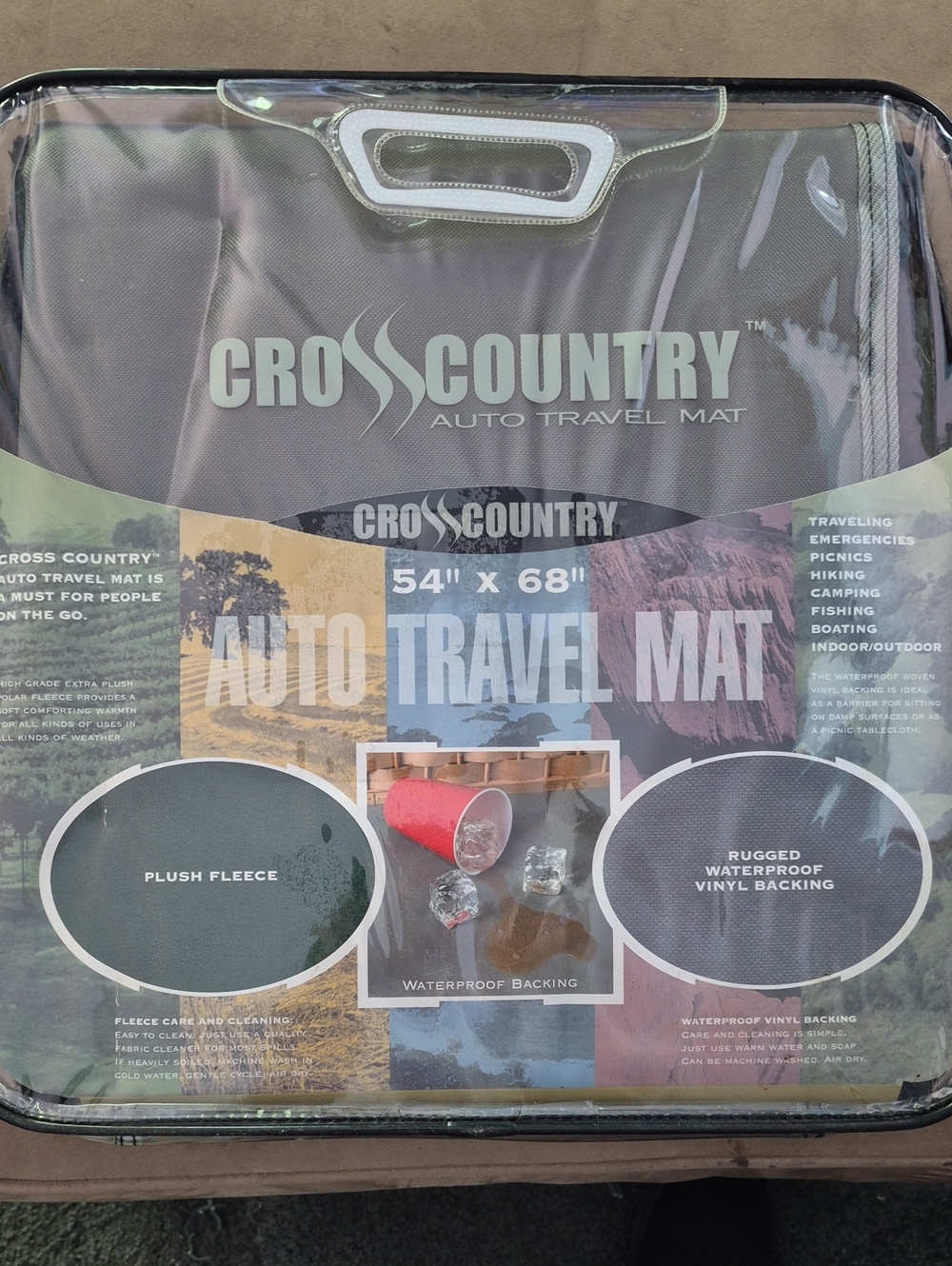 Auto Travel Mat, NIP, 54x68 Inches, Black